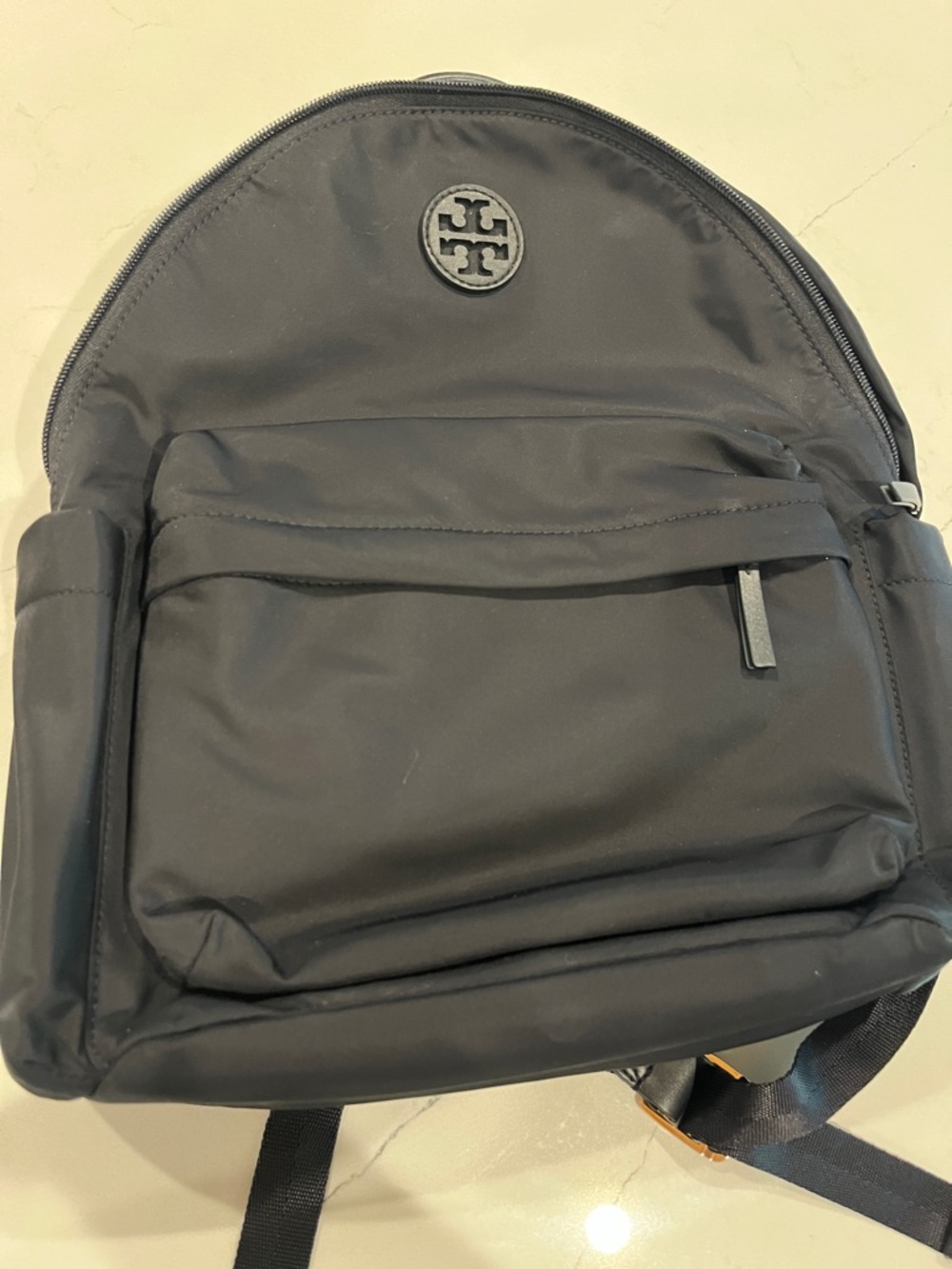 Tory Burch Black Nylon Backpack with Logo